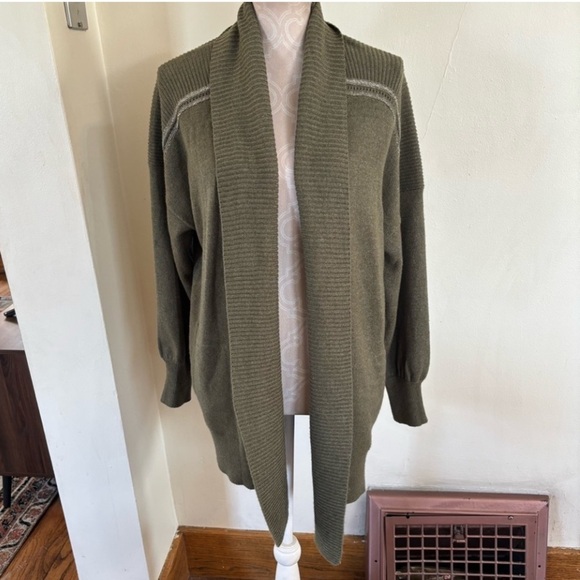 Anthropologie - Moth - Olive Cardigan Oversized Sweater - Picture 7 of 7